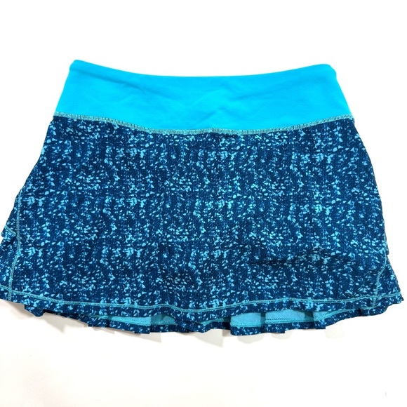 Ivivva Girls Pleat Back Skort Blue Print Set The Pace - Picture 7 of 7